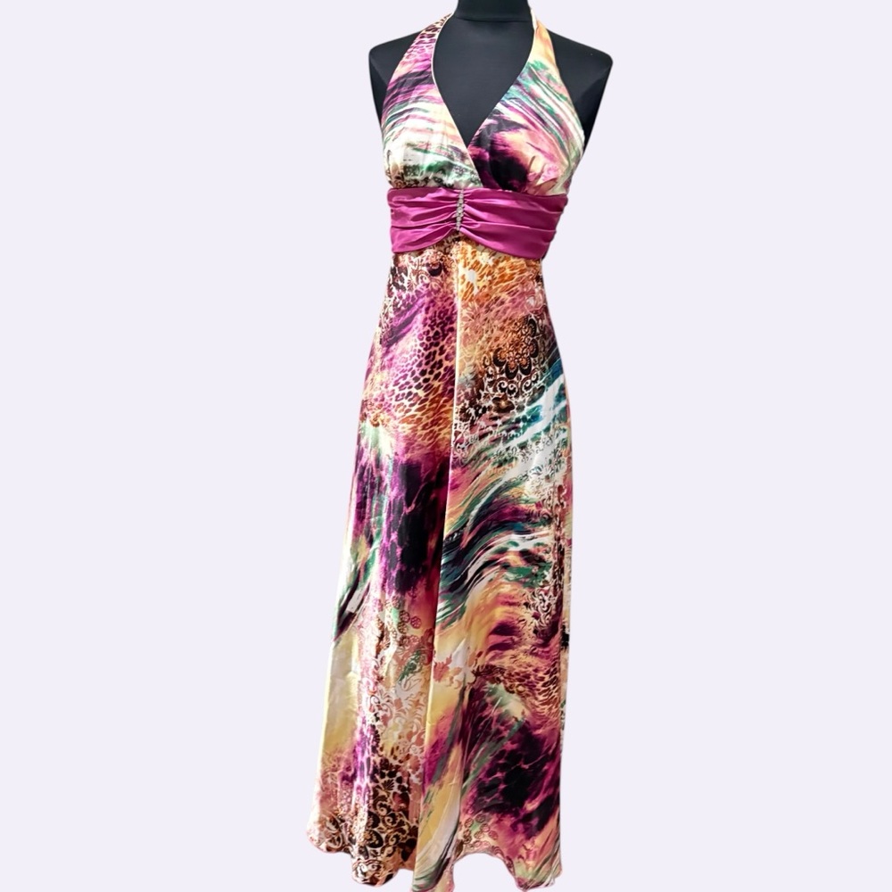 B Darlin Vibrant Multicolor Maxi Dress